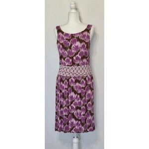 Matilda Jane Women Sz L Hello Lovely Adore Me Purple Brown Knit Dress Feminine